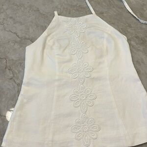 Lilly Pulitzer Jubilee Collection White halter top size 4